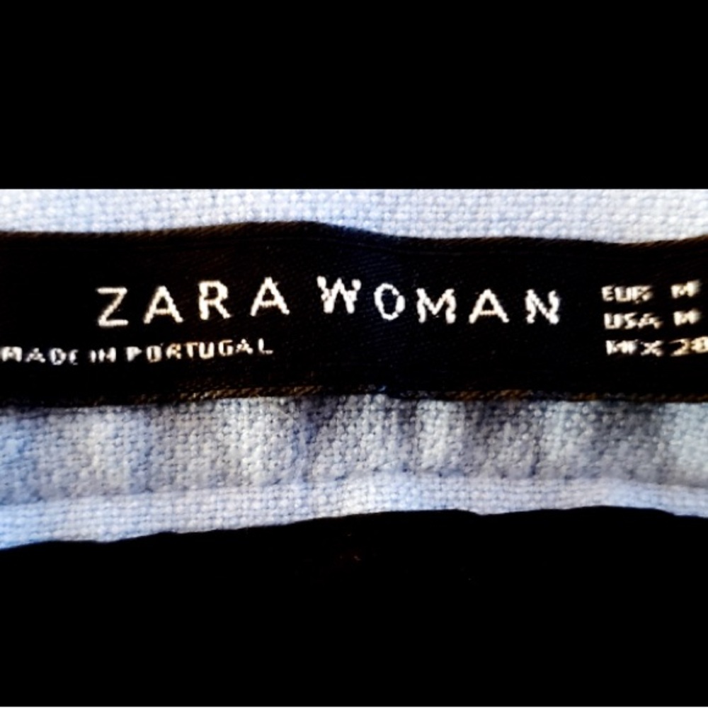 ZARA Abstract Light Blue Portrait Graphic T-Shirt and Skirt Dress Set - Picture 7 of 8